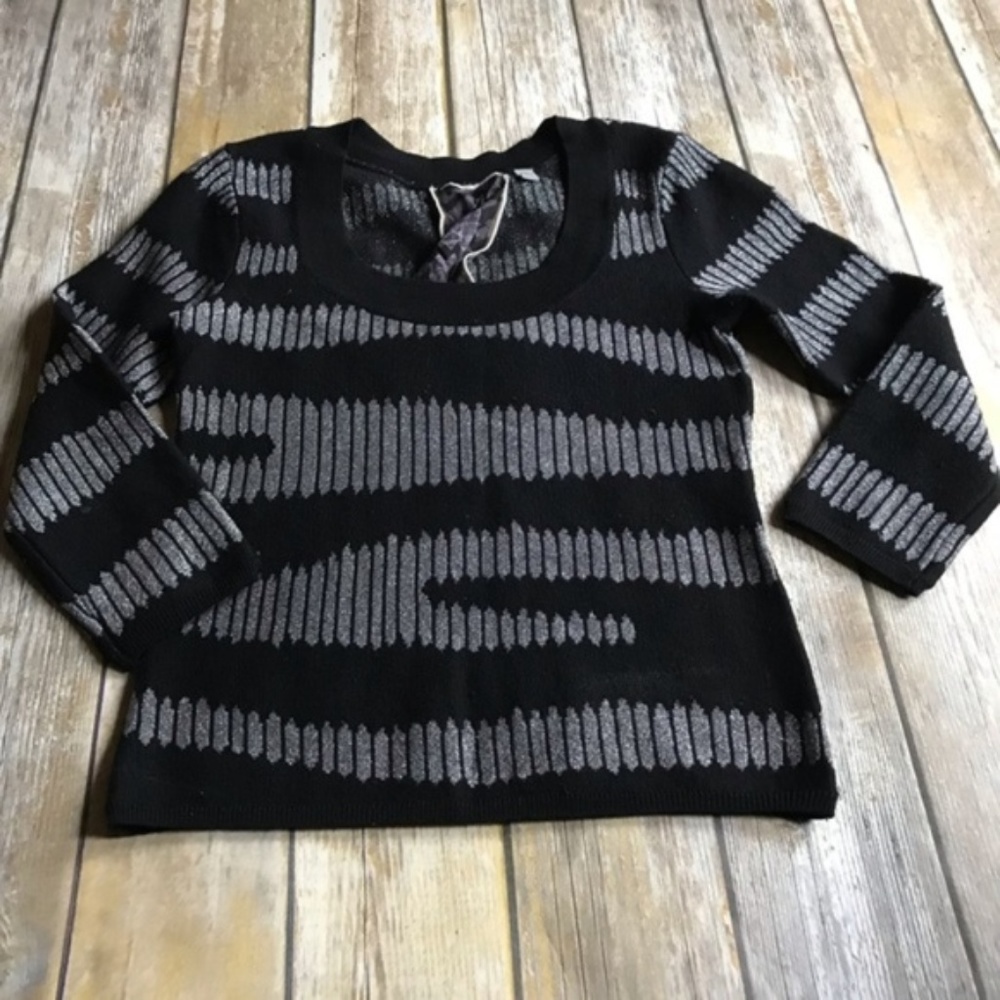 L.A.M.B. Fall 2007 Metallic Striped Sweater M EUC